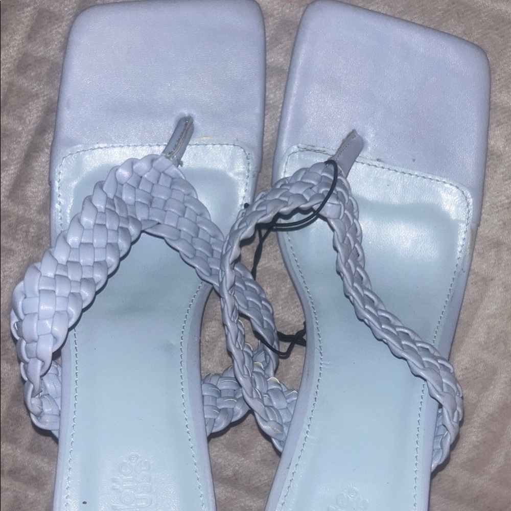 Women's blue braided Sandals